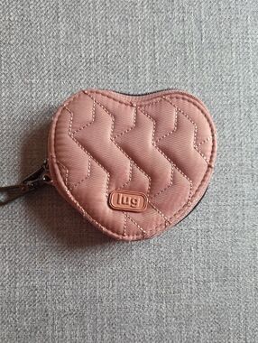 lug Quilted Heart Coin Pouch - Rose Pink